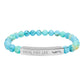 Pulsera elástica YFL de piedra natural grabada - Pulsera de cuentas curativas