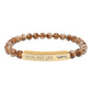 Pulsera elástica YFL de piedra natural grabada - Pulsera de cuentas curativas