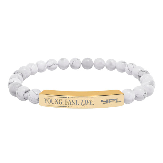 YFL Engraved Natural Stone Bracelet — Healing Bead Bracelet