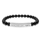 Pulsera elástica YFL de piedra natural grabada - Pulsera de cuentas curativas