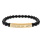 Pulsera elástica YFL de piedra natural grabada - Pulsera de cuentas curativas