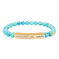 Pulsera elástica YFL de piedra natural grabada - Pulsera de cuentas curativas