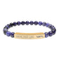 Pulsera elástica YFL de piedra natural grabada - Pulsera de cuentas curativas